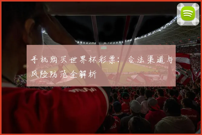 手机购买世界杯彩票:合法渠道与风险防范全解析